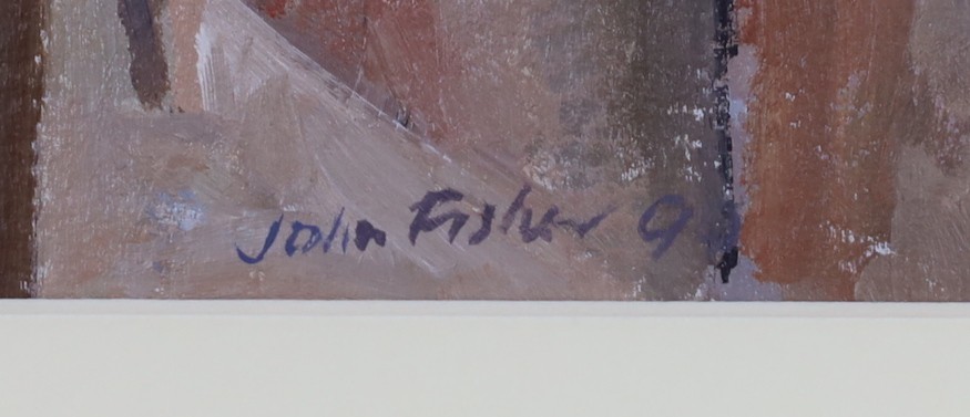 John Fisher (b.1938) - oil on paper, The Rio del Mendicanti from the Ponte Erbe, signed, 23 x 35cm